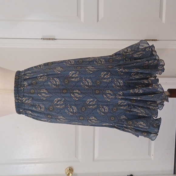 Yakira Bella dream catcher ruffled skirt elastic waist sheer lined drawstring XS - Picture 11 of 16